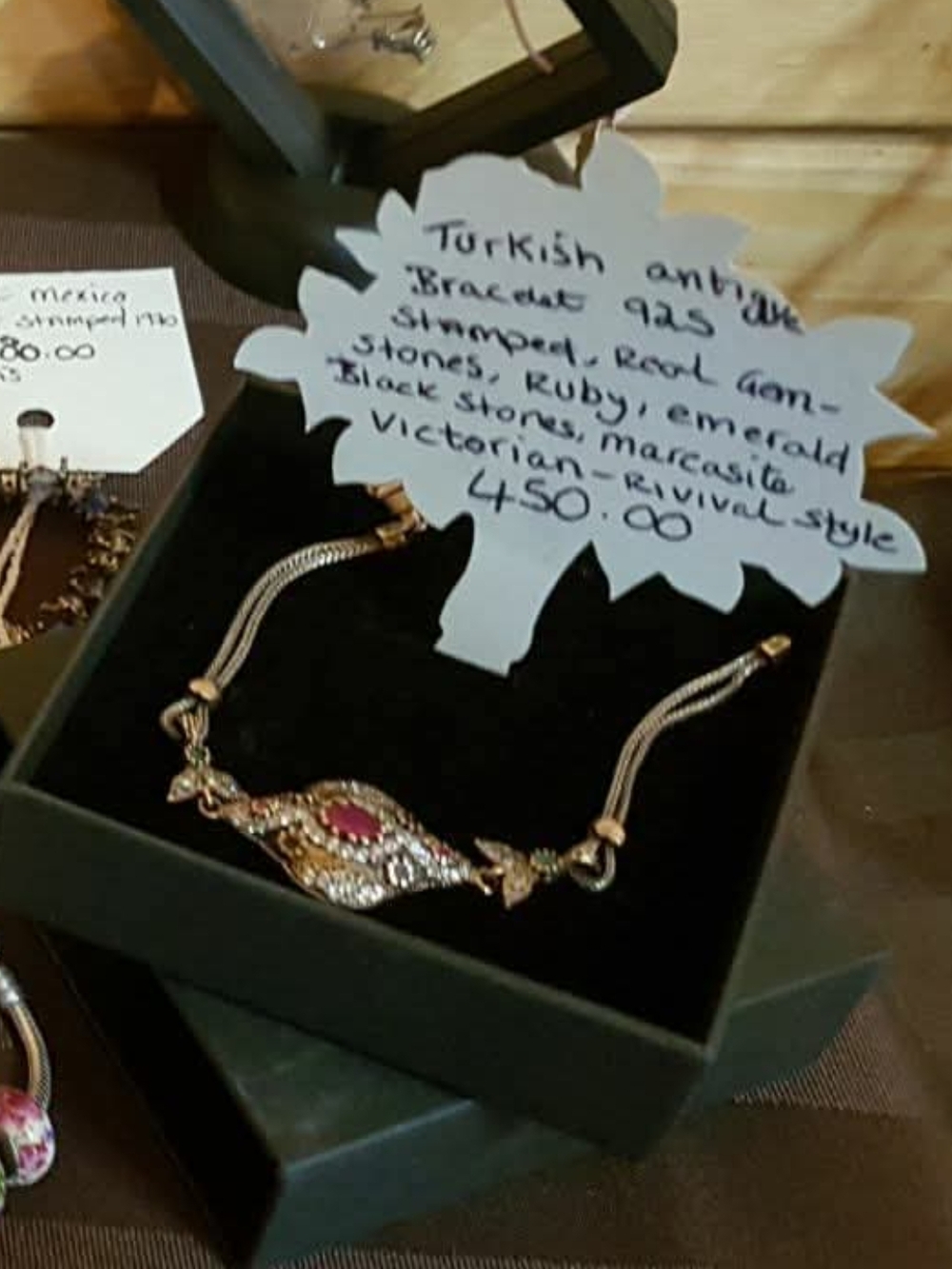 Turkish Antique-Style Ruby and Gold Bracelet